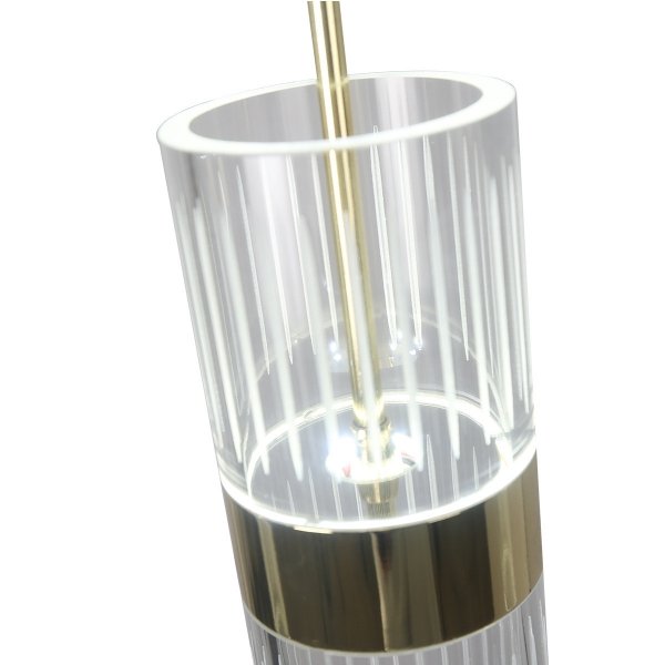 Designerska lampa wisząca w kolorze różowego złota nowoczesna art deco glamour AMBIENTE LED CCT LP-1510/1P GD Light Prestige