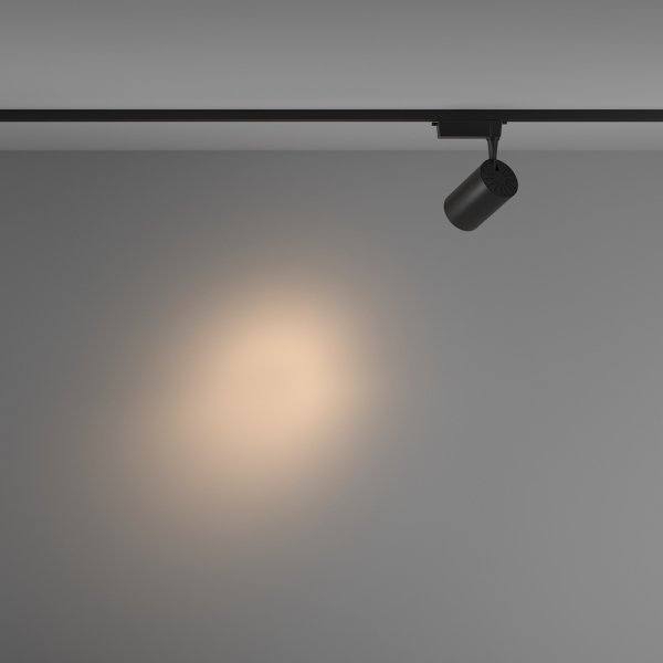 Lampa szynowa reflektor szynoprzewody jednofazowe LED nowoczesny aluminium czarna regulowana tuba VUORO MAYTONI TR003-1-26W3K-S-B