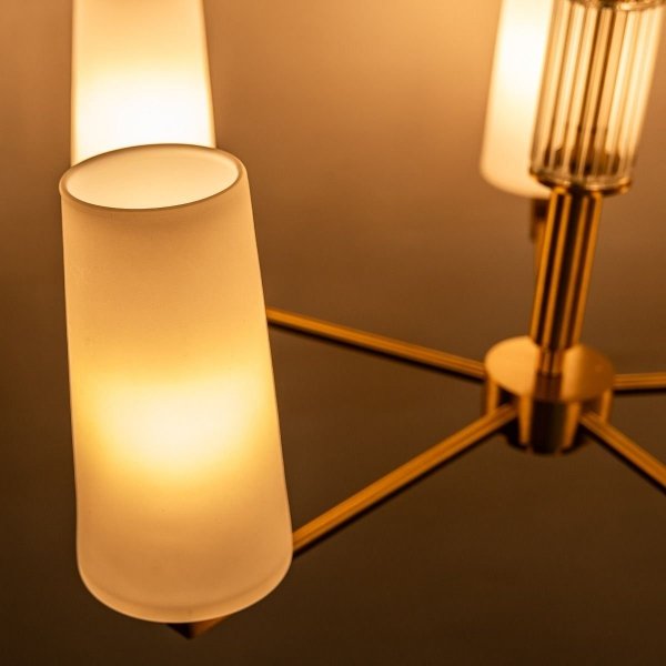 Lampa wisząca 1244 VINCENZA Mosiądz Elegancki Żyrandol Zuma Line