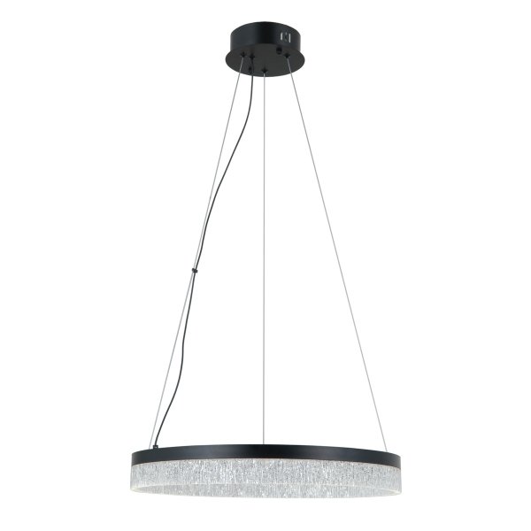 Nowoczesna czarna lampa wisząca okrąg Pantal PND-34533-M-BK Italux