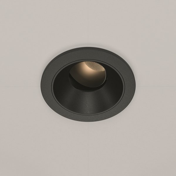 Czarna Oprawka Wpuszczana Maytoni Downlight Wise DL057-7W3K-B