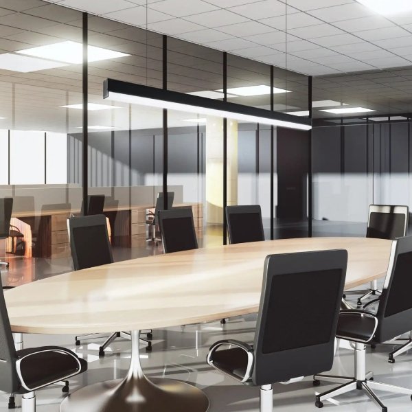 Lampa wisząca do salonu do biura Sigi IV  PL0129-BK Yaskr czarna LED 3000K
