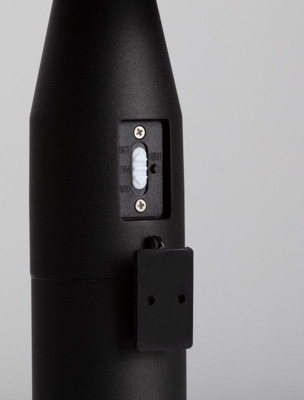 Minimalistyczny słupek ogrodowy z czujnikiem ruchu klasyczny LED 3 tryby świecenia aluminiowy czarny regulowany IP54 FRAVELA LE75124 Luces Exclusivas