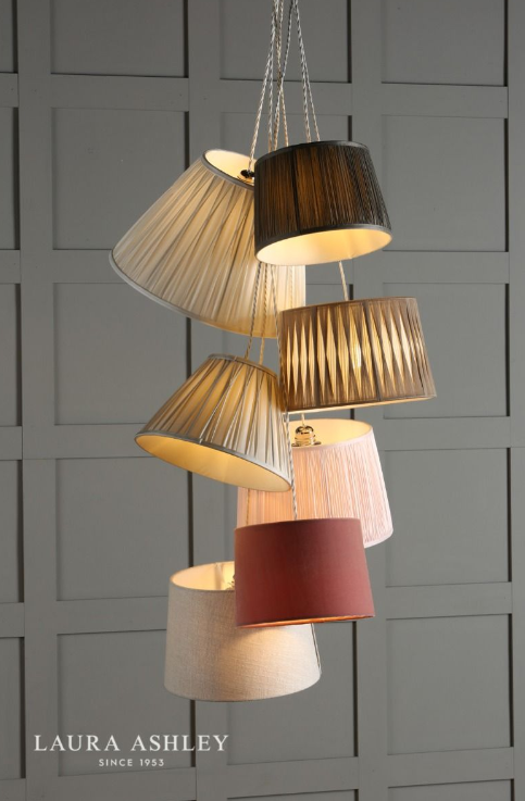 Klosz Abażur 20cm LAURA ASHLEY Fenn Silk Duck Egg DAR LIGHTING LA3619642-Q (Abażur- Bez Podstawy)