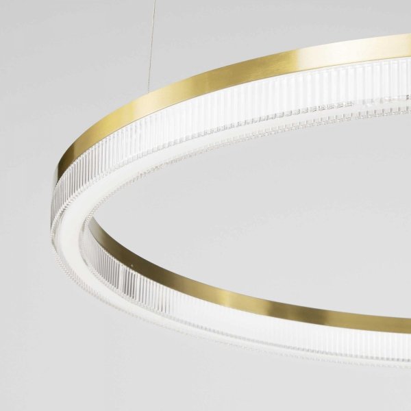 Nowoczesna Lampa Wisząca Mosiądz LED Okrąg CROWN SP D80 314921 IDEAL LUX