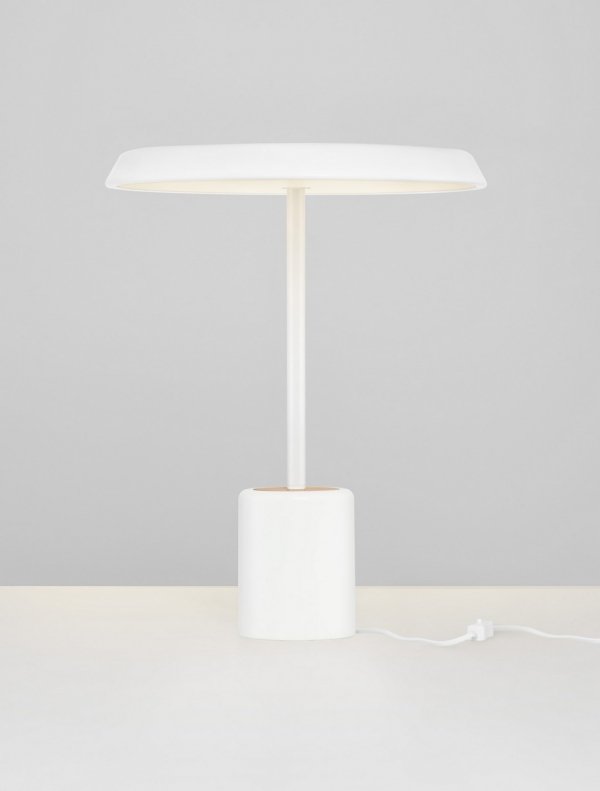 Lampka stołowa nocna biała LED okrągła minimalistyczna uniwersalna klasyczna FOVENTO LE45444 Luces Exclusivas