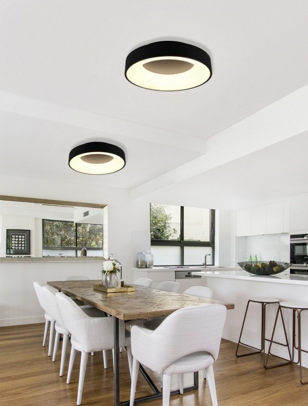 Plafoniera okrągła czarna led 27W GIRONA 45 TRIO 671210132