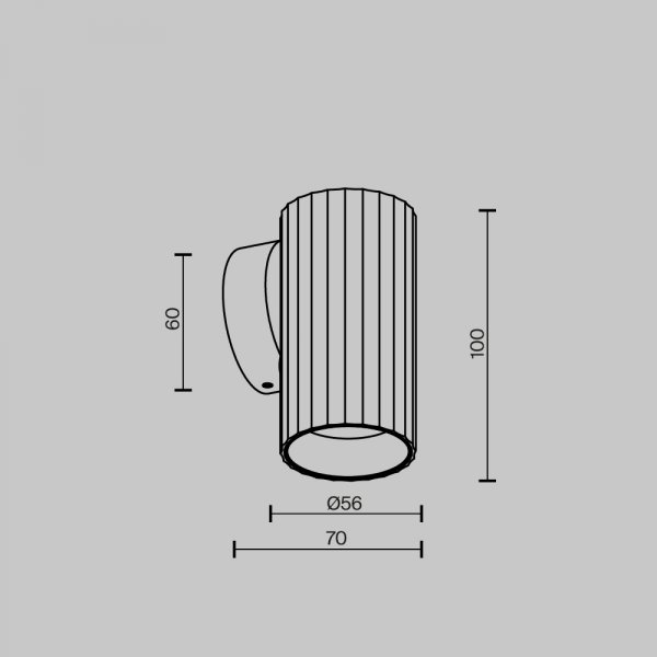 Lampa ścienna kinkiet nowoczesny designerski tuba aluminium mosiądz Calipso MAYTONI C106WL-01-GU10-BS