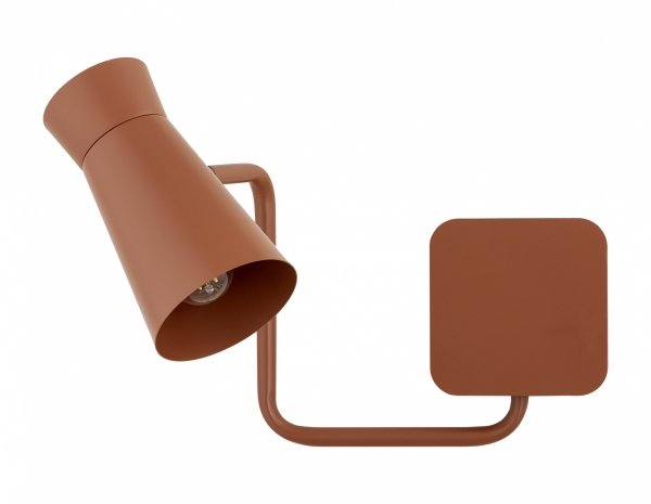 Designerski kinkiet w kolorze terakoty nowoczesny regulowany wysięgnik klasyczny minimalistyczny LORD 8882 Argon 