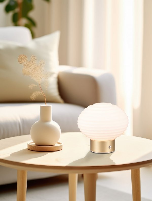 Dekoracyjna Lampka Stołowa LED W Kolorze Mosiądz Szklany Klosz EARL R57771101 RL