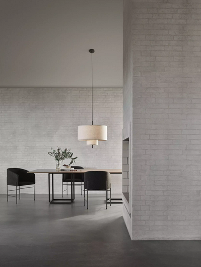 Lampa wisząca abażurowa okrągła beżowa minimalistyczna klasyczna uniwersalna dekoracyjna Margin 50cm 21310 New Works