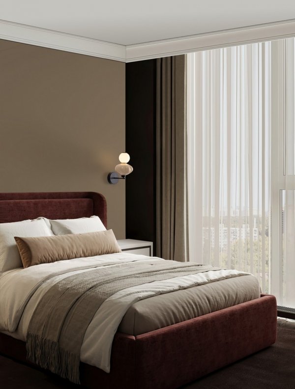 Kinkiet LED szklany różne kształty beżowy i biały designerski art deco możliwość ściemniania CASURNO LE45227 Luces Exclusivas