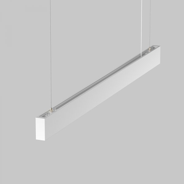 Minimalistyczna nowoczesna lampa wisząca LED listwa aluminiowa biała regulacja wysokości Basis MAYTONI P051PL-36W2.7-6K-W 