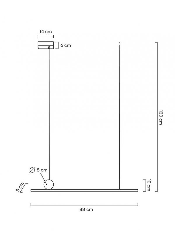 Nowoczesna Lampa Wisząca Czarno Złota WAND MSE010100133 MOOSEE