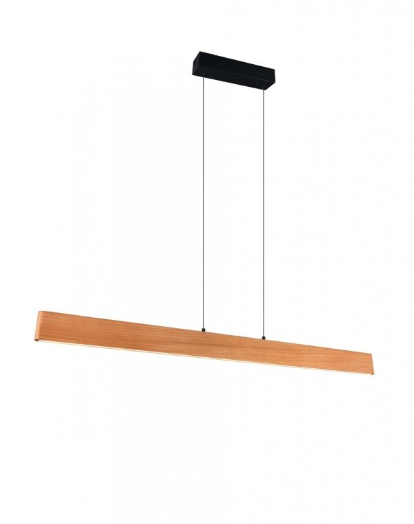 Lampa wisząca LED prostokątna drewniana klasyczna nowoczesna ściemnialna EDGEWOOD 359719130 Trio 