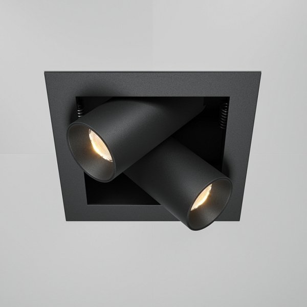 Czarna Nowoczesna Oprawa Sufitowa Wpuszczana Downlight Maytoni DL094-02-7W3K-B LED 14W