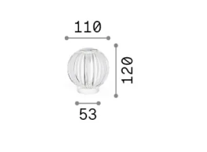 Lampa Stołowa Chrom Glamour LED Kryształowa DIAMOND TL1 343488 IDEAL LUX