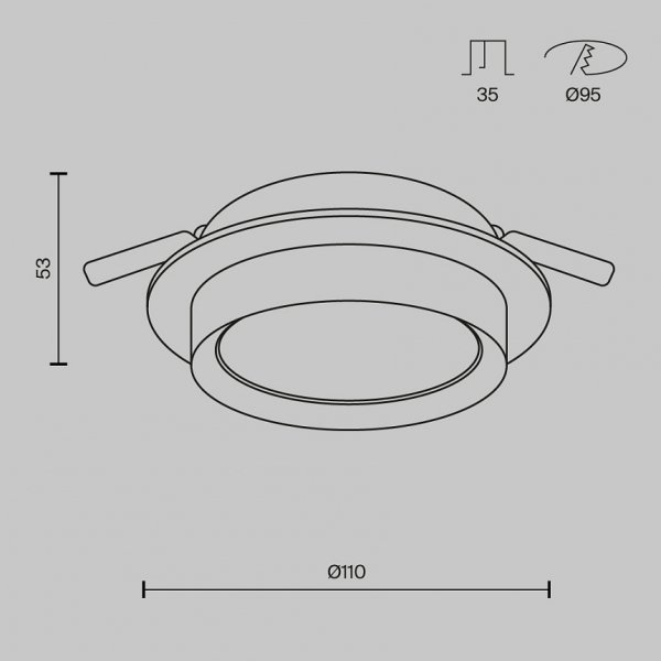 Oprawa Wpuszczana Downlight Hoop Maytoni DL086-GX53-RD-B
