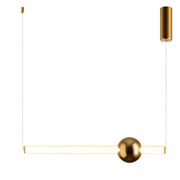 Złota Lampa Wisząca LED O-LINE 63cm Mirror Gold 12W Step into Design ST-1688S