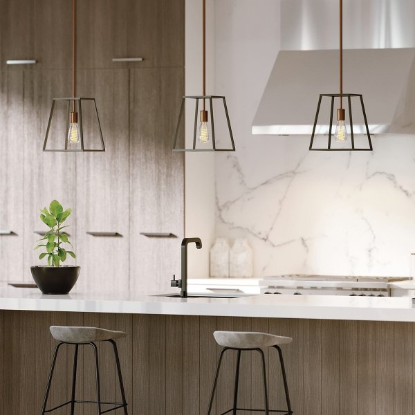 Lampa wisząca Fulton 1 źródło światła industrialna minimalistyczna odsłonięta żarówka HK-FULTON-P HINKLEY 