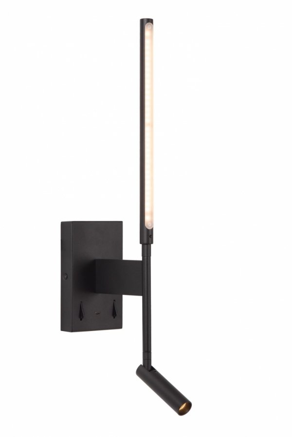 Czarny Kinkiet Ścienny led LUCIDE FINAN 68210/09/30