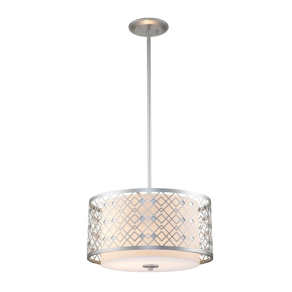 Designerska lampa wisząca Ziggy Elstead Lighting Lakierowane srebro 