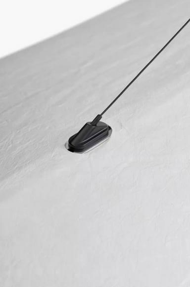 Lampa wisząca owalna materiałowa biała 90cm minimalistyczna klasyczna uniwersalna TENSE 21210 New Works