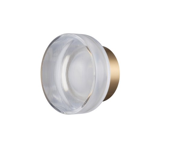 Okrągły kinkiet nowoczesny CARMELLO 1 LED transparentna złota 13,5 Step Into Design ST-DL-8535 gold