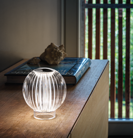 Lampa Stołowa Chrom Glamour LED Kryształowa DIAMOND TL1 343488 IDEAL LUX