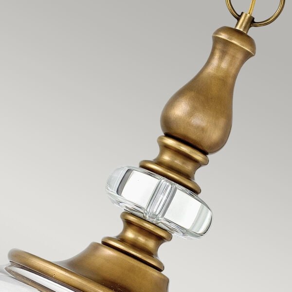 Lampa wisząca Wexley - 5 źródeł światła szklana Stary mosiądz retro dworkowa HK-WEXLEY-5P-HB HINKLEY