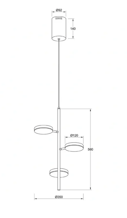 Nowoczesna Lampa Wisząca FAD MOD070PL-L18B3K MAYTONI 