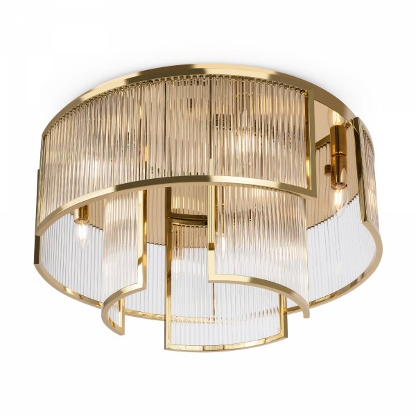 Plafon Sufitowy Glamour Szklany Złoty FRAME MOD174CL-09G MAYTONI