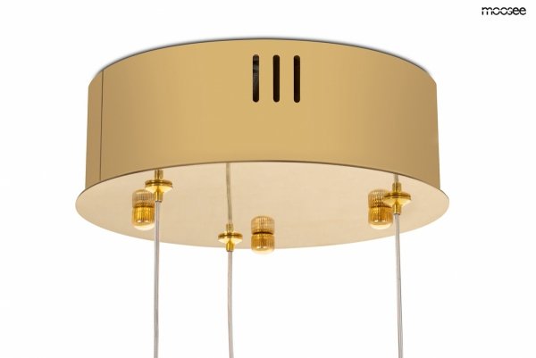 Kryształowa Złota Lampa Wisząca Glamour LIBERTY MSE1501100189 MOOSEE