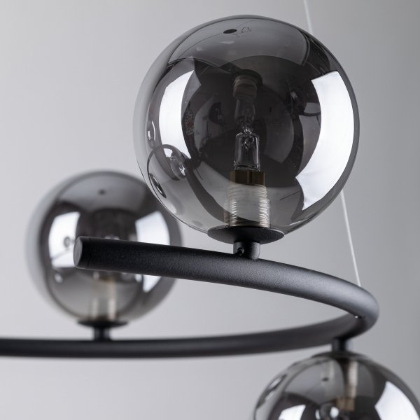 Designerska molekularna lampa wisząca w kolorze czarnym szklane grafitowe klosze kule ANABELLE 6843 TK-Lighting