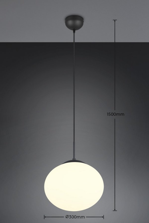 Elegancka Dekoracyjna Lampa Wisząca Ze Szklanym Kloszem FOMENTO 363100132 TRIO