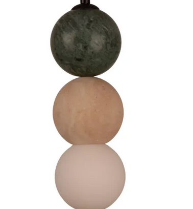 Lampa wisząca nowoczesna z kamienia i szkła trzy kule dekoracyjna Alice G9 Marble P0665 Maxlight 