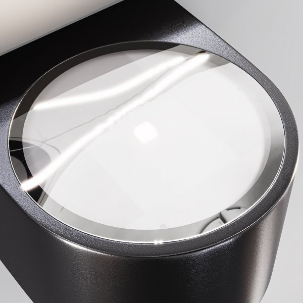 Nowoczesny kinkiet elewacyjny zewnętrzny LED aluminium grafitowy podświetlający ścianę Blow MAYTONI O435WL-L5GF3K
