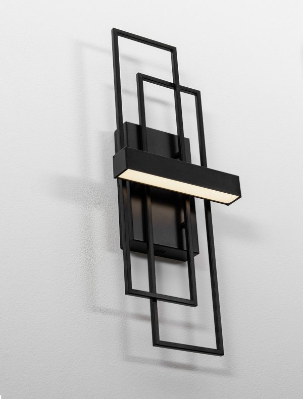 Nowoczesny kinkiet LED geometryczny prostokąty designerski klasyczny podświetlający ścianę ściemnialny LONVILA LE45476 Luces Exclusivas