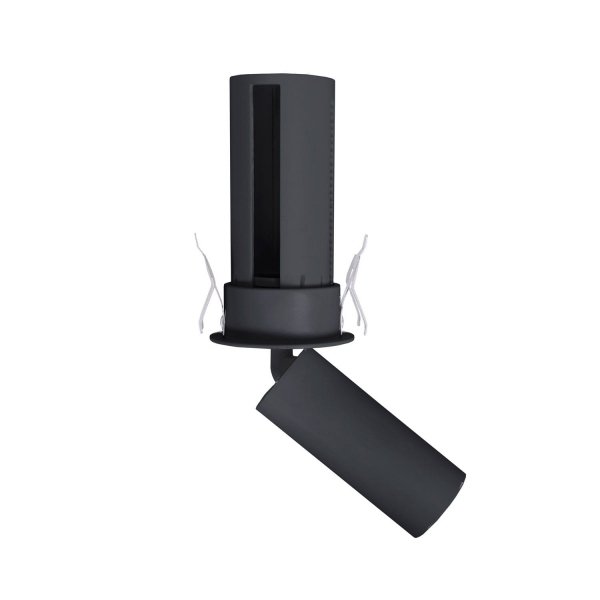 Lampa sufitowa podtynkowa plafon LED minimalistyczna klasyczna czarna aluminiowa regulowana tuba Halo E H0129 MAXLIGHT 