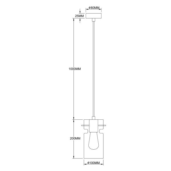 Nowoczesna szklana lampa wisząca dekoracyjna NIVIO LP-2811/1P AM Light Prestige jadalniana nad stół