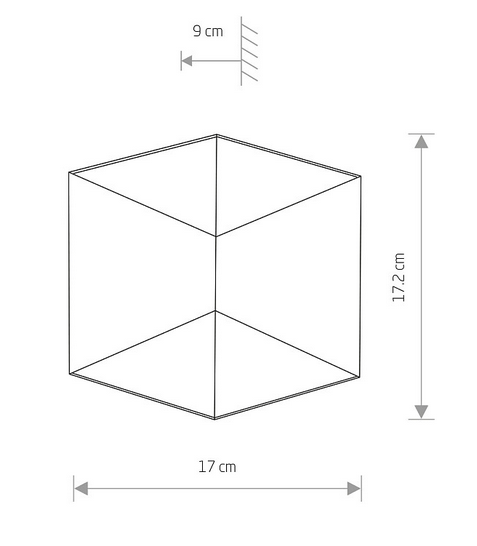 Nowoczesny Kinkiet Zewnętrzny IP54 TRIANGLES LED BLACK 8142 NOVODVORSKI