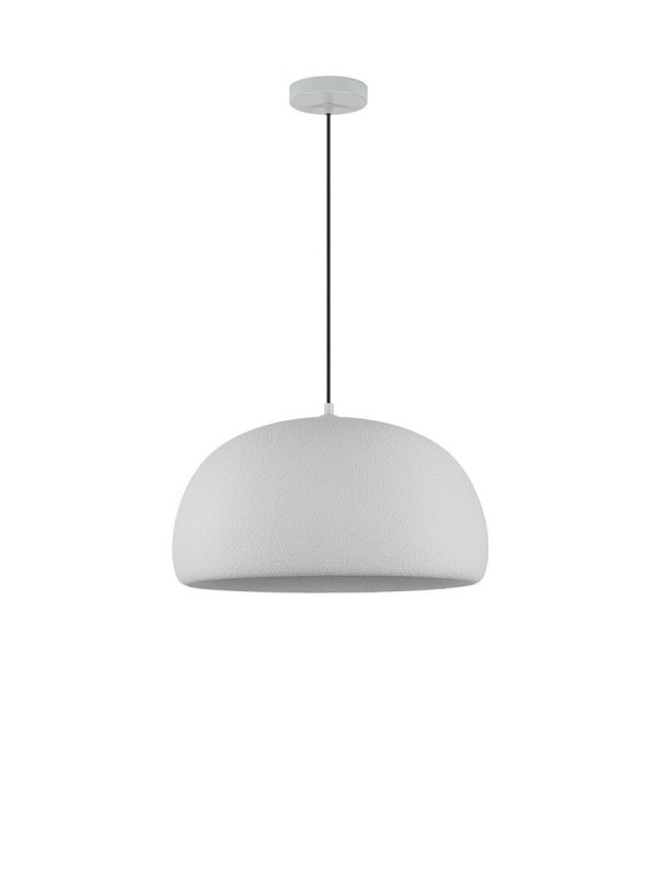 Nowoczesna lampa wisząca z żywicy półokrągły klosz szara minimalistyczna uniwersalna japandi Luces Exclusivas