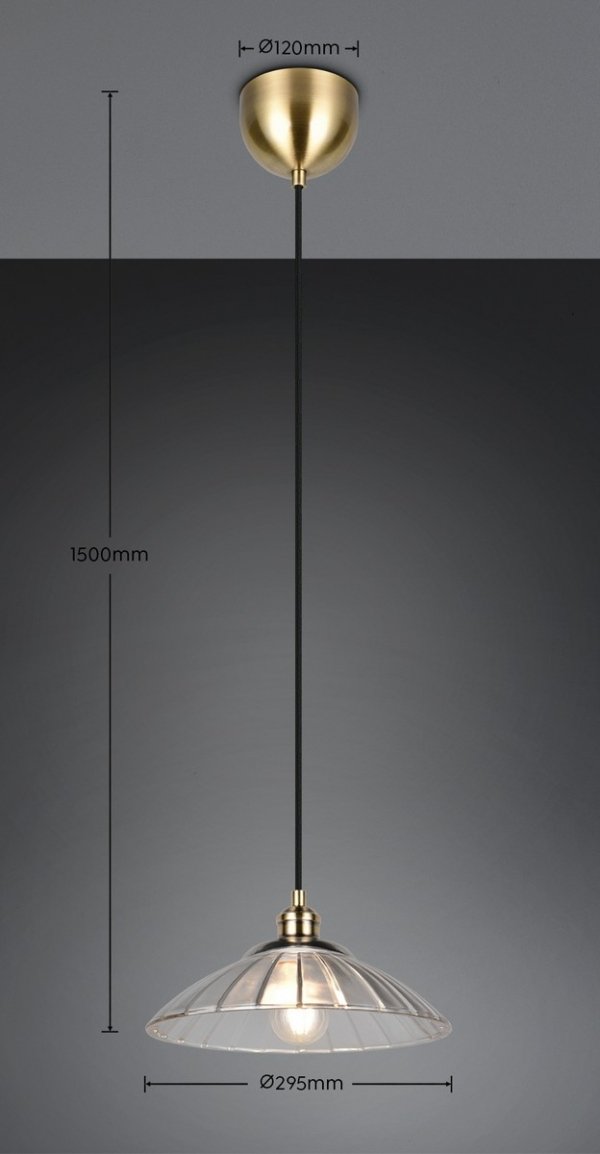Lampa wisząca owalna minimalistyczna do klasycznych wnętrz uniwersalna ELUNA R36521004 RL