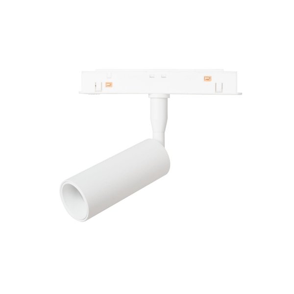 Reflektor do szynoprzewodu magnetycznego LED biała tuba minimalistyczna nowoczesna regulowana On-Off M0030N MAXLIGHT