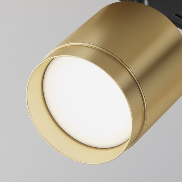 Lampa szynowa okrągła minimalistyczna aluminium matowe złoto i czerń regulowana tuba Polar MAYTONI TR088-1-GX53-MG