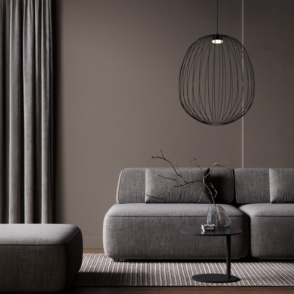 Czarna lampa wisząca ażurowa druciana owalna minimalistyczna loftowa uniwersalna klasyczna SPHERA L 11301 TK-LIGHTING