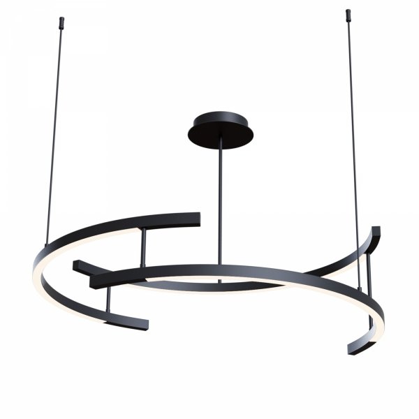 Nowoczesna CZARNA Lampa Wisząca Listwy LED MAYTONI LINE MOD054PL-L52B4K