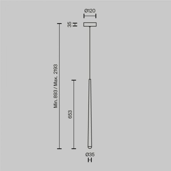 Lampa wisząca sopel nowoczesna minimalistyczna LED aluminium czarna regulacja wysokości do jadalni salonu Cascade MAYTONI MOD132PL-L6BK