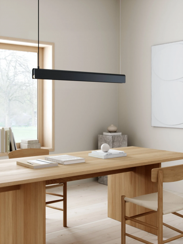 Lampa Wisząca Prostokątna Czarna Listwa Gruba BEAU 2220483003 NORDLUX