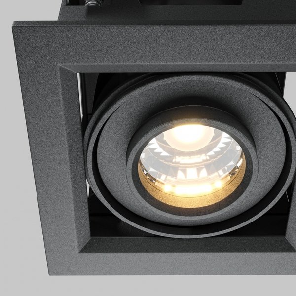 Czarna Oprawa Wpuszczana Downlight Metal Modern Maytoni DL093-01-10W3K-B